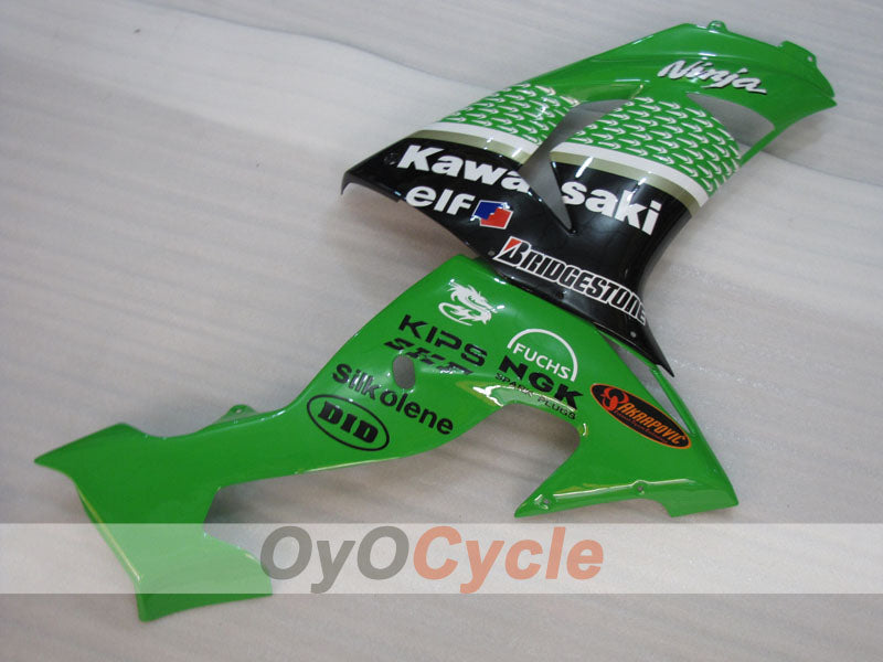 Einspritz-Verkleidungssatz für NINJA ZX-10R 06-07 - Grün, Schwarz - Nakano #OYO87906093