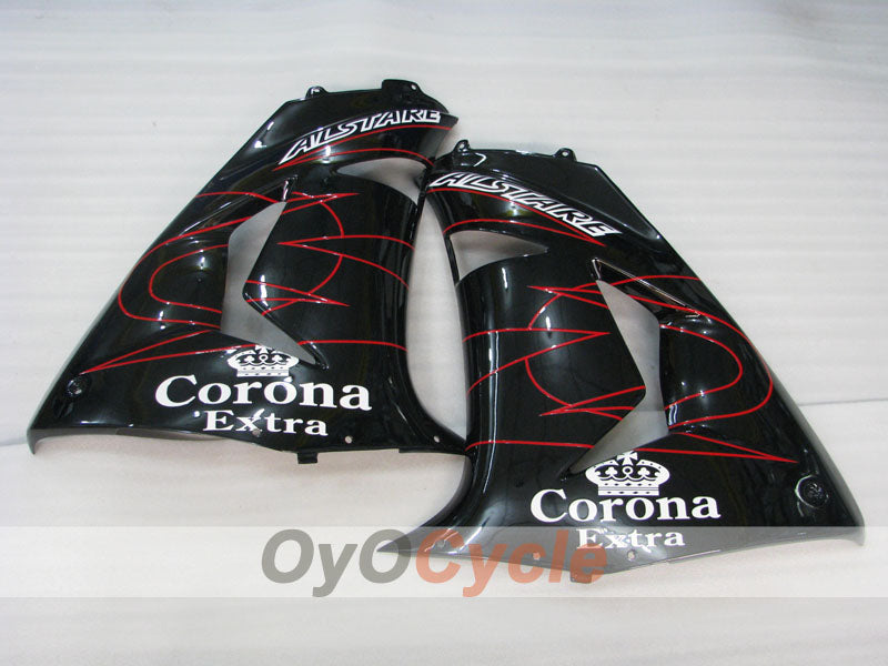Einspritz-Verkleidungssatz für NINJA ZX-10R 06-07 - Weinrot, Schwarz - Corona #OYO87906094