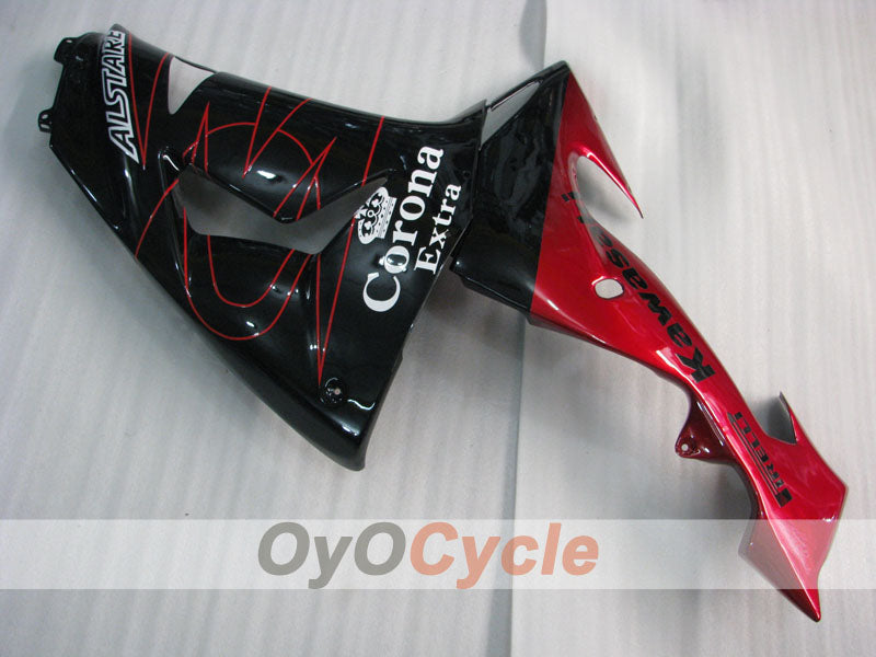 Einspritz-Verkleidungssatz für NINJA ZX-10R 06-07 - Weinrot, Schwarz - Corona #OYO87906094