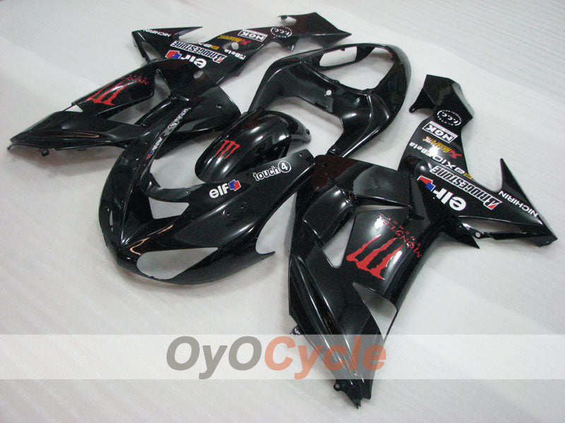 Einspritz-Verkleidungssatz für NINJA ZX-10R 06-07 - Schwarz - Monster #OYO87906095