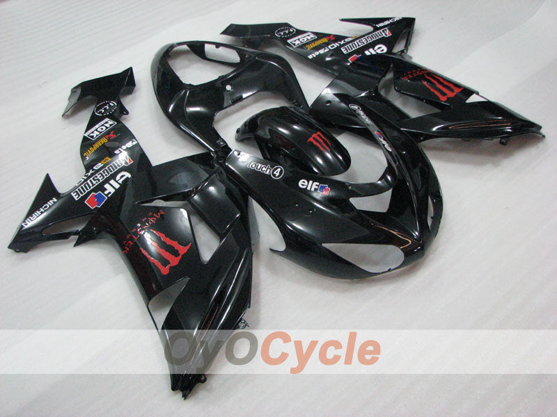 Einspritz-Verkleidungssatz für NINJA ZX-10R 06-07 - Schwarz - Monster #OYO87906095