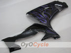 Einspritz-Verkleidungssatz für NINJA ZX-10R 06-07 - Lila, Schwarz - Flame #OYO87906096