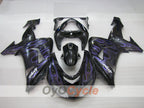 Einspritz-Verkleidungssatz für NINJA ZX-10R 06-07 - Lila, Schwarz - Flame #OYO87906096