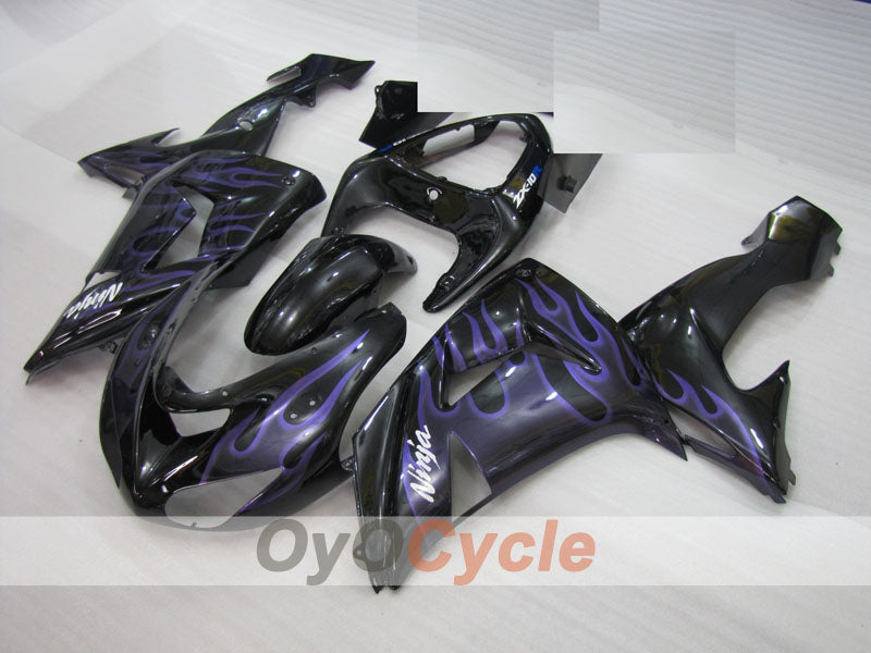 Einspritz-Verkleidungssatz für NINJA ZX-10R 06-07 - Lila, Schwarz - Flame #OYO87906096 Hauptbild