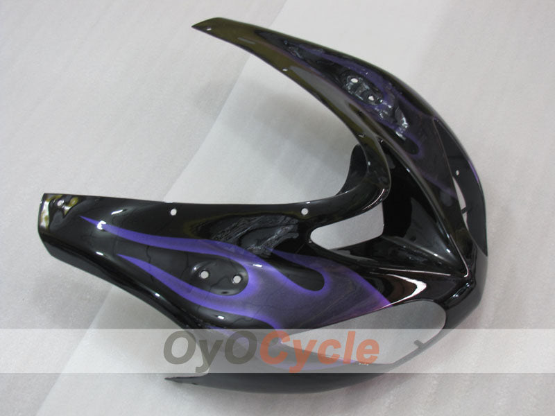 Einspritz-Verkleidungssatz für NINJA ZX-10R 06-07 - Lila, Schwarz - Flame #OYO87906096