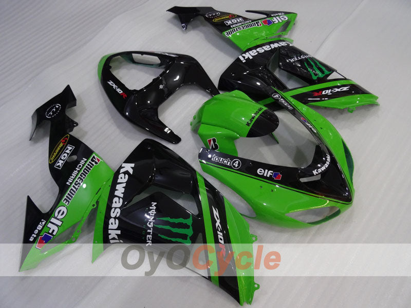Einspritz-Verkleidungssatz für NINJA ZX-10R 06-07 - Grün, Schwarz - Monster #OYO87906099 Hauptbild