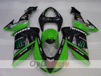 Einspritz-Verkleidungssatz für NINJA ZX-10R 06-07 - Grün, Schwarz - Monster #OYO87906099