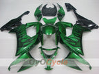 Einspritz-Verkleidungssatz für NINJA ZX-10R 08-10 - Grün, Schwarz - Flame #OYO87906100