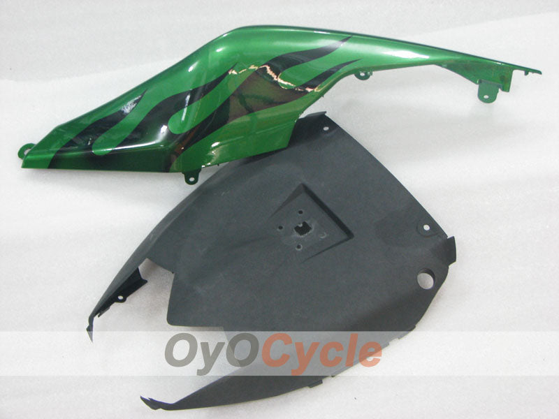 Einspritz-Verkleidungssatz für NINJA ZX-10R 08-10 - Grün, Schwarz - Flame #OYO87906100