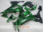Einspritz-Verkleidungssatz für NINJA ZX-10R 08-10 - Grün, Schwarz - Flame #OYO87906100