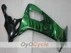 Einspritz-Verkleidungssatz für NINJA ZX-10R 08-10 - Grün, Schwarz - Flame #OYO87906100