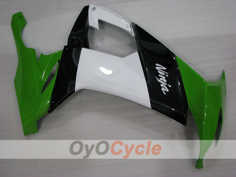 Einspritz-Verkleidungssatz für NINJA ZX-10R 08-10 - Grün, Weiß, Schwarz - Werksstil #OYO87906101