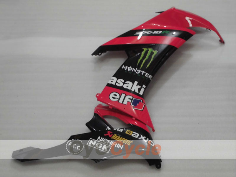 Einspritz-Verkleidungssatz für NINJA ZX-10R 08-10 - Rot, Schwarz - Monster #OYO87906103