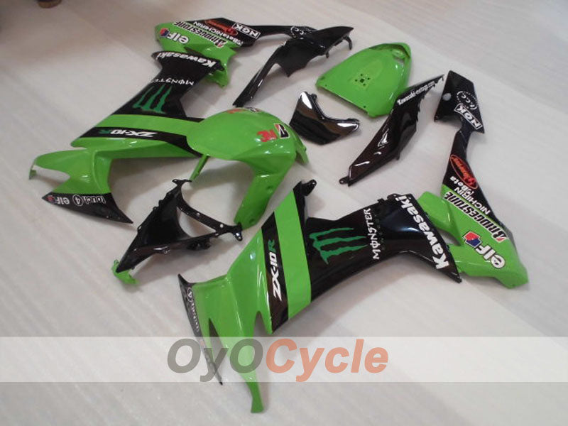 Einspritzverkleidungssatz für NINJA ZX-10R 08-10 - Grün, Schwarz - Monster #OYO87906106