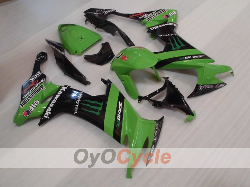 Einspritzverkleidungssatz für NINJA ZX-10R 08-10 - Grün, Schwarz - Monster #OYO87906106 Hauptbild