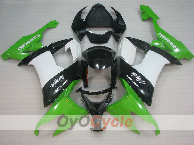 Einspritzverkleidungssatz für NINJA ZX-10R 08-10 - Grün, Weiß, Schwarz - Werksdesign #OYO87906107 Zweitbild