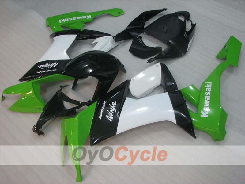 Einspritzverkleidungssatz für NINJA ZX-10R 08-10 - Grün, Weiß, Schwarz - Werksdesign #OYO87906107 Hauptbild