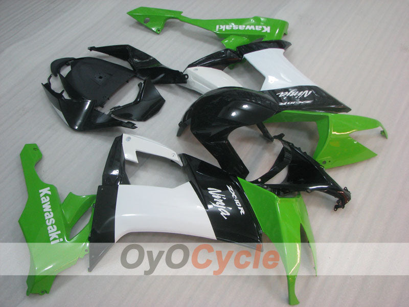 Einspritzverkleidungssatz für NINJA ZX-10R 08-10 - Grün, Weiß, Schwarz - Werksdesign #OYO87906107