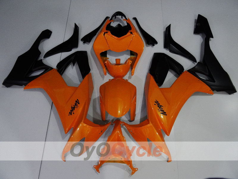 Einspritzverkleidungssatz für NINJA ZX-10R 08-10 - Orange, Schwarz - Werksdesign #OYO87906109