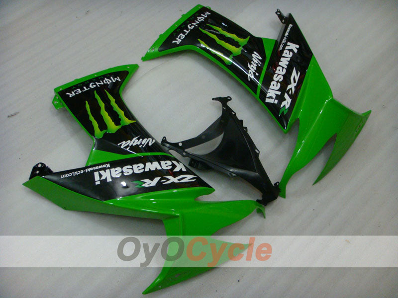 Einspritzverkleidungssatz für NINJA ZX-10R 08-10 - Grün, Schwarz - Monster #OYO87906112