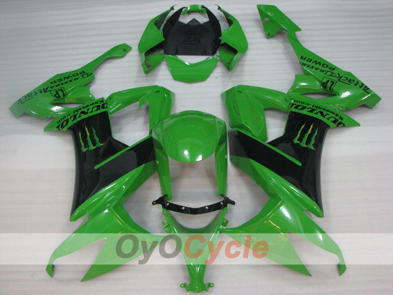 Einspritzverkleidungssatz für NINJA ZX-10R 08-10 - Grün, Schwarz - Monster #OYO87906113