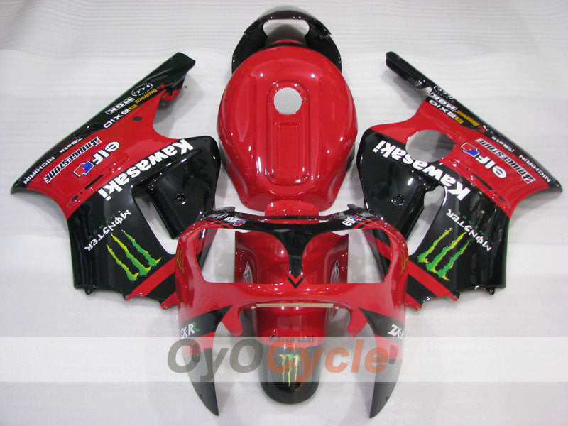 Einspritzverkleidungssatz für NINJA ZX-12R 00-01 - Rot, Schwarz - Monster #OYO87906115