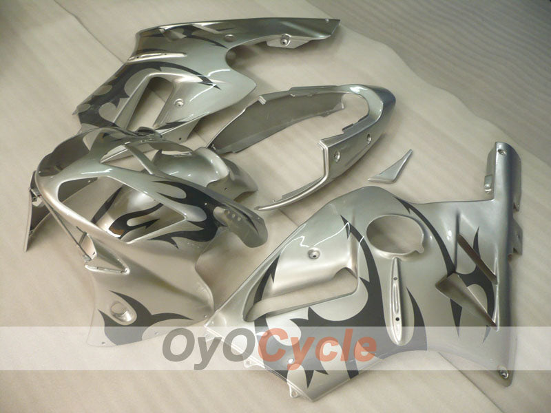 Spritzguss-Verkleidungskit für NINJA ZX-12R, 02-05 - Schwarz, Silber - Werksstil #OYO87906119