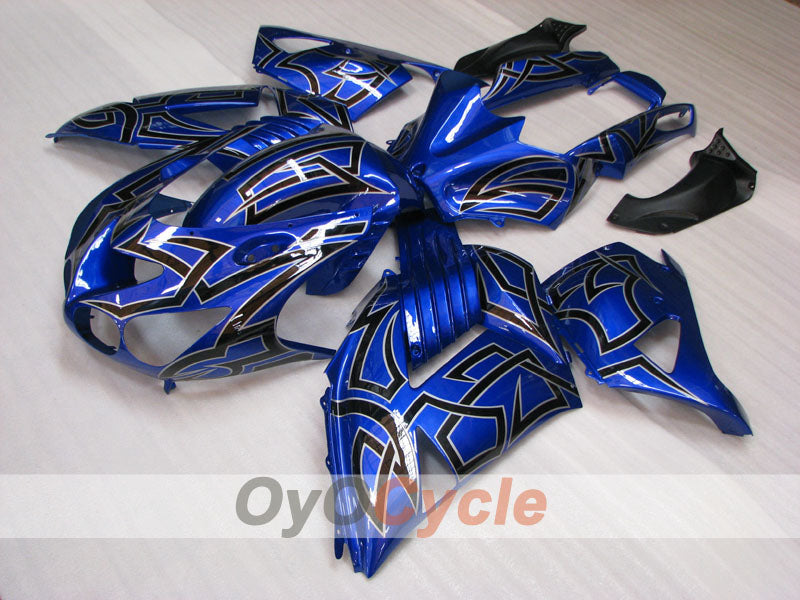 Spritzguss-Verkleidungskit für NINJA ZX-14R, 06-11 - Blau, Schwarz - Individuell gestaltbar #OYO87906125