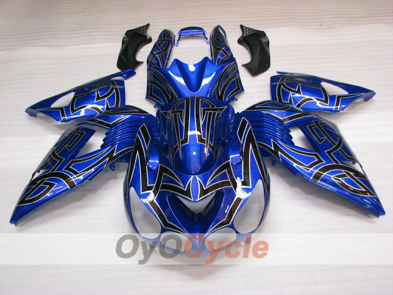Spritzguss-Verkleidungskit für NINJA ZX-14R, 06-11 - Blau, Schwarz - Individuell gestaltbar #OYO87906125