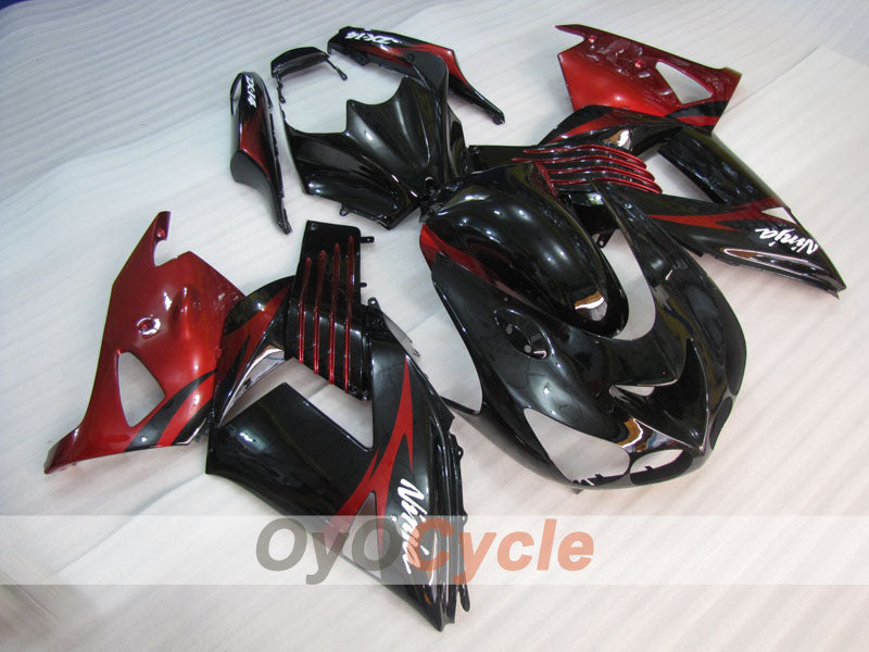 Spritzguss-Verkleidungskit für NINJA ZX-14R, 06-11 - Weinrot, Schwarz - Werksstil #OYO87906126 Hauptbild