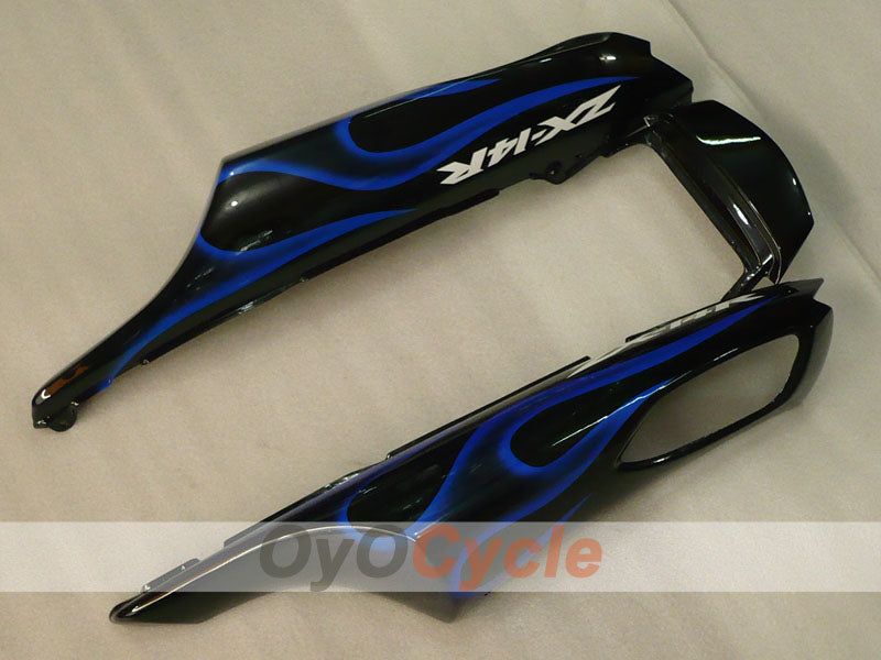 Spritzguss-Verkleidungskit für NINJA ZX-14R, 06-11 - Blau, Schwarz - Flamme #OYO87906127