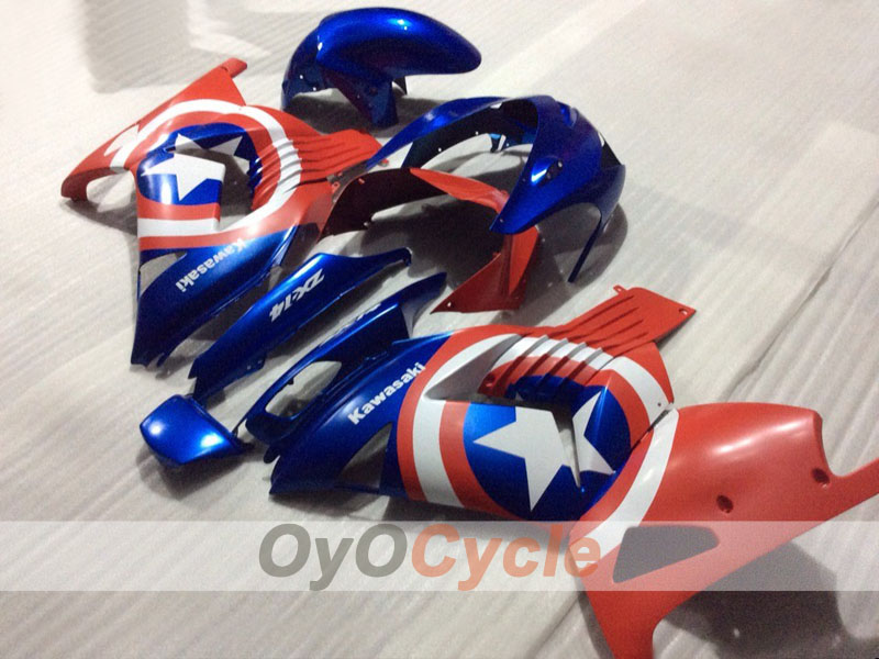 Spritzguss-Verkleidungskit für NINJA ZX-14R, 06-11 - Rot, Blau, Weiß - Individuell gestaltbar #OYO87906128 Hauptbild