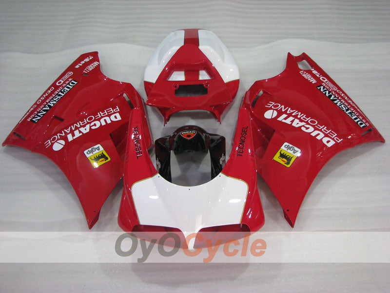 Einspritzverkleidungssatz für Ducati 996, 99-02 - Rot, Weiß - Performance #OYO87906142