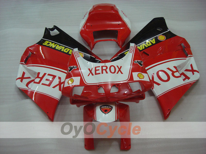 Einspritzverkleidungssatz für Ducati 996, 99-02 - Rot, Weiß, Schwarz - Xerox #OYO87906143