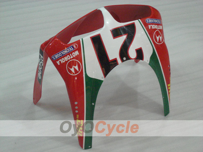 Einspritzverkleidungssatz für Ducati 996, 99-02 - Rot, Grün, Weiß - INFO STRADA #OYO87906147
