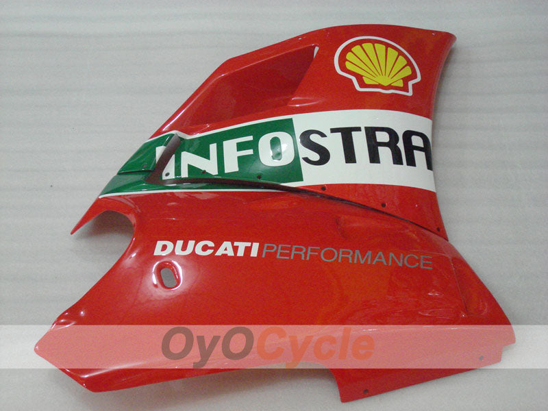 Einspritzverkleidungssatz für Ducati 996, 99-02 - Rot, Grün, Weiß - INFO STRADA #OYO87906147
