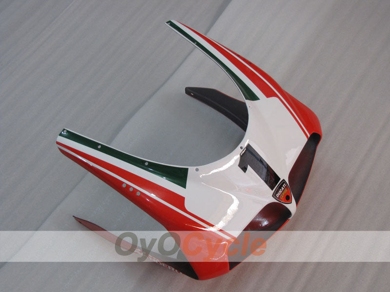 Einspritzverkleidungssatz für Ducati 996, 99-02 - Rot, Weiß, Schwarz - INFO STRADA #OYO87906148