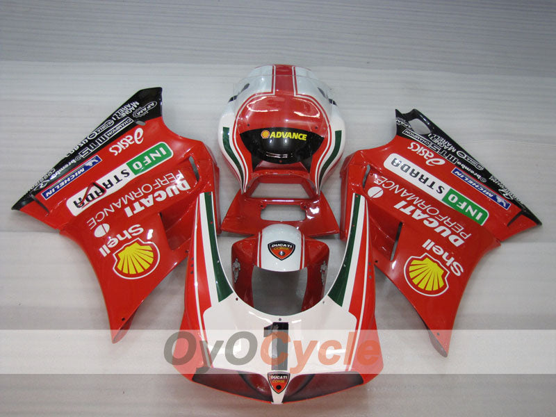 Einspritzverkleidungssatz für Ducati 996, 99-02 - Rot, Weiß, Schwarz - INFO STRADA #OYO87906148 Zweitbild