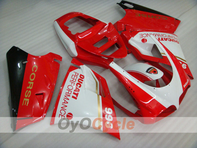 Einspritzverkleidungssatz für Ducati 996, 99-02 - Rot, Weiß - Performance #OYO87906151 Zweitbild