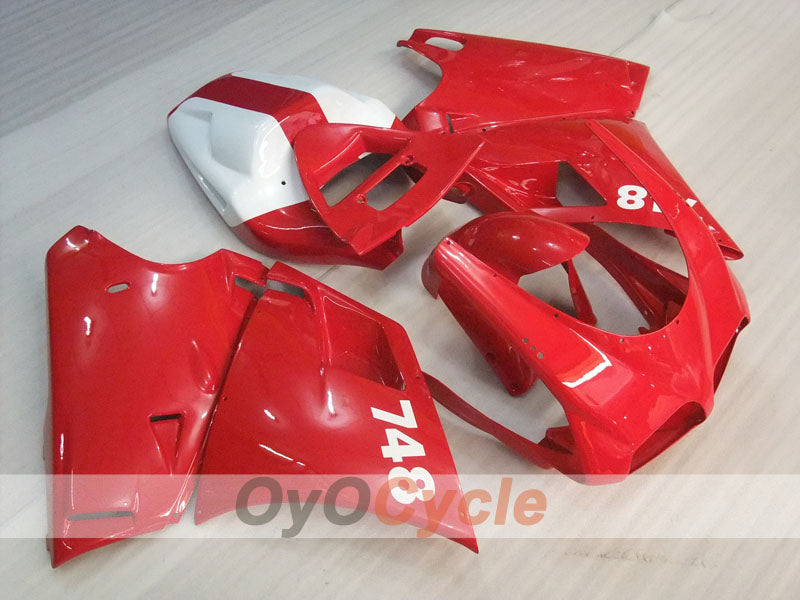 Einspritzverkleidungssatz für Ducati 748, 94-02 - Rot, Weiß - Werksstil #OYO87906153 Hauptbild
