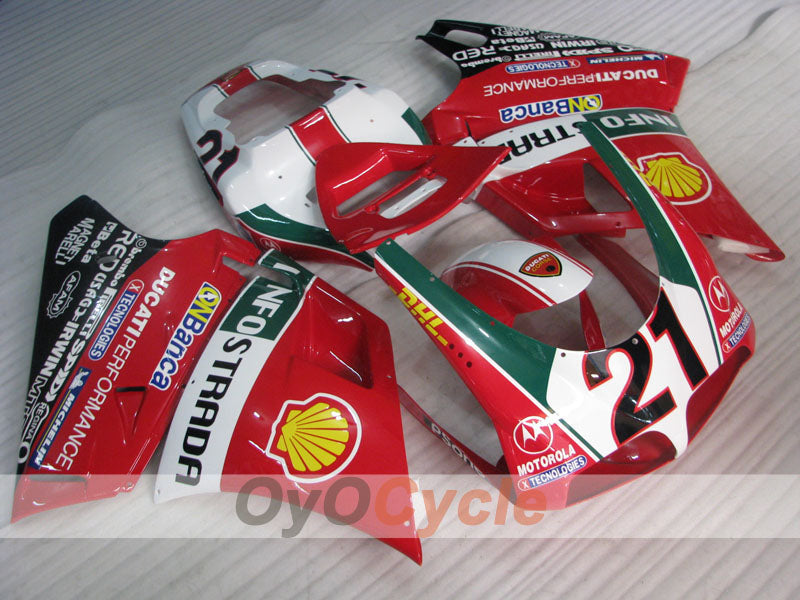 Einspritz-Verkleidungskit für Ducati 748 94-02 - Rot, Weiß, Schwarz - INFO STRADA #OYO87906157 Hauptbild
