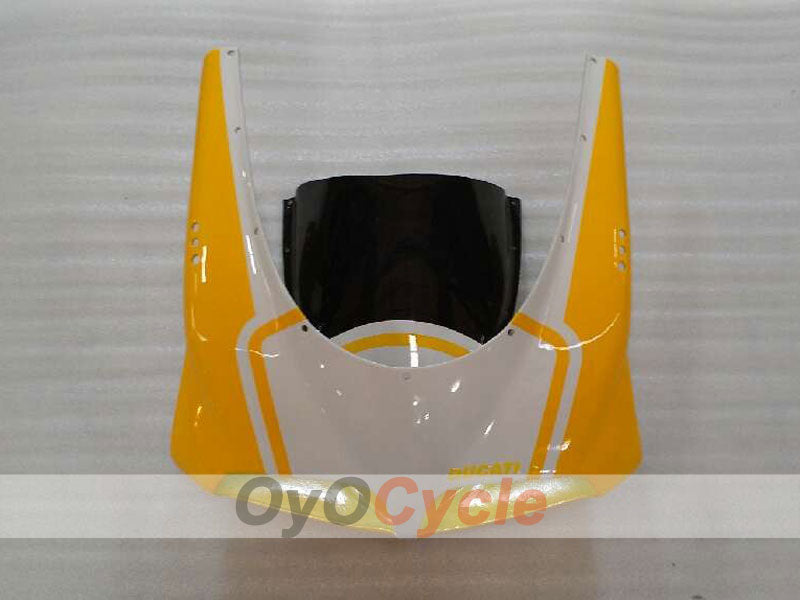 Einspritz-Verkleidungskit für Ducati 748 94-02 - Gelb, Weiß, Schwarz - Factory Style #OYO87906159