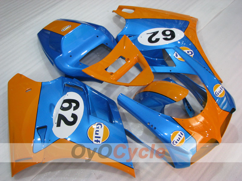 Einspritz-Verkleidungskit für Ducati 748 94-02 - Orange, Blau - Factory Style #OYO87906162