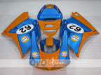 Einspritz-Verkleidungskit für Ducati 748 94-02 - Orange, Blau - Factory Style #OYO87906162