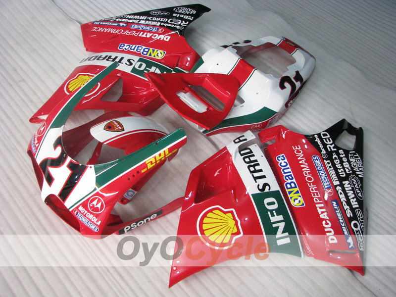 Einspritzverkleidungssatz für Ducati 998 02-04 - Rot, Weiß, Schwarz - INFO STRADA #OYO87906167 Hauptbild