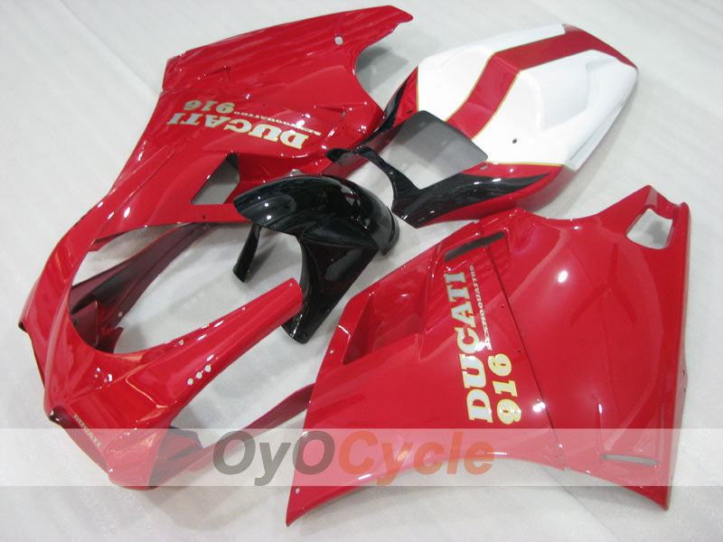 Einspritzverkleidungssatz für Ducati 916 94-98 - Rot, Weiß - Werksstil #OYO87906175 Hauptbild
