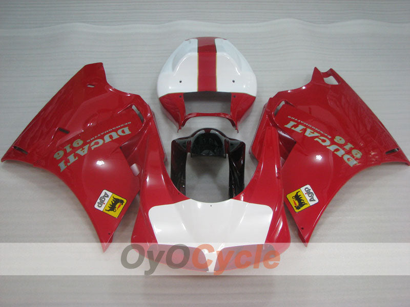 Einspritzverkleidungssatz für Ducati 916 94-98 - Rot, Weiß - Werksstil #OYO87906177 Zweitbild