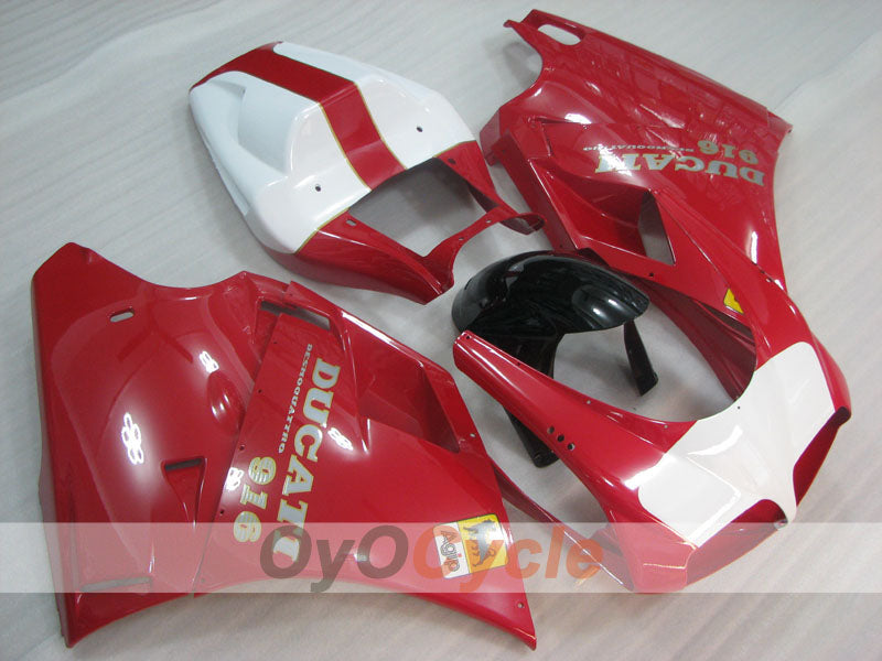 Einspritzverkleidungssatz für Ducati 916 94-98 - Rot, Weiß - Werksstil #OYO87906177