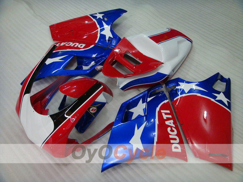 Einspritz-Verkleidungskit für Ducati 916, Baujahre 94-98 - Rot, Blau - Werksstil #OYO87906190 Hauptbild