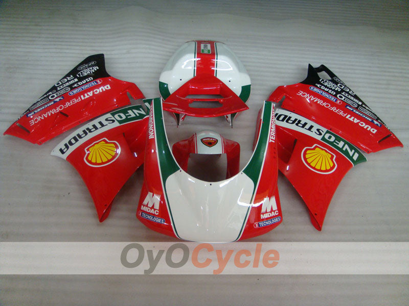 Verkleidungssatz für Einspritzmodell Ducati 916, 94-98 - Rot, Weiß, Schwarz - INFO STRADA #OYO87906193 Zweitbild